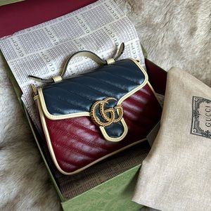 GUCCI GG Marmont Mini Top Handle Bag